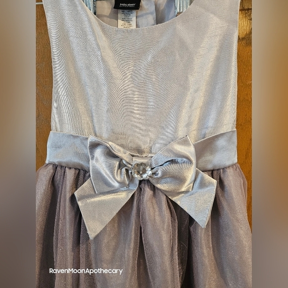 Hoilday Editions Girls Sliver Dress large 10/12 - Picture 3 of 14